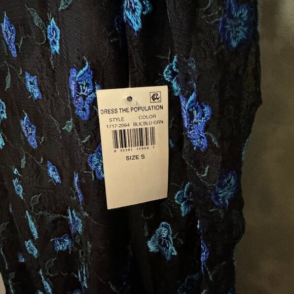 Dress the Population Sophia Embroidered Lace Midi Dress Small - Picture 3 of 8